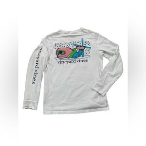 Vineyard Vines Kid’s Size Small, 8-10, Apres Ski White Whale Long Sleeve Shirt